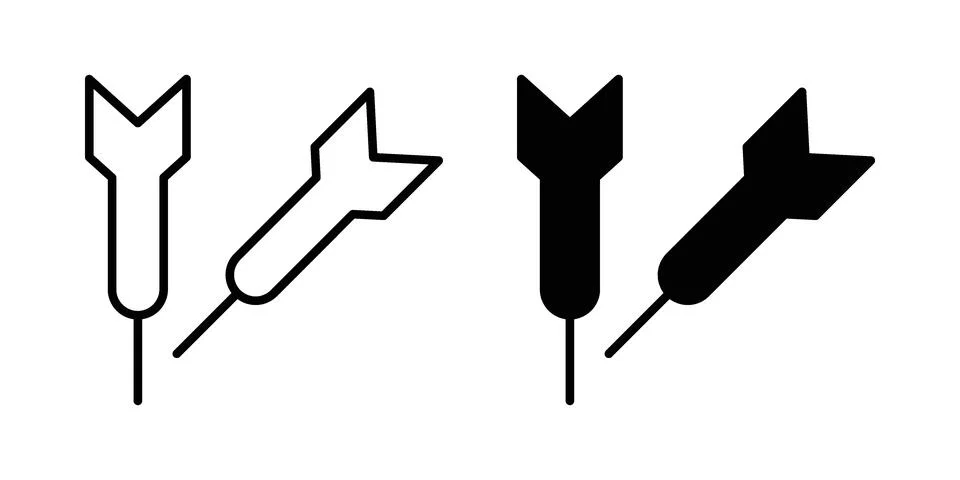 Darts icon vector, illustration icon set Stock Illustration