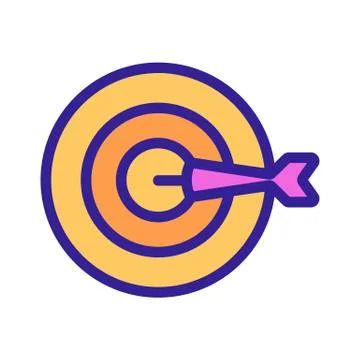 Darts icon vector. Isolated contour symbol illustration 库存插图
