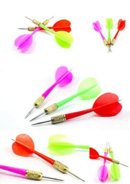 Darts isolated on white background Stock Photos