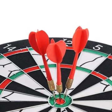 Darts isolated on white background Stock Photos
