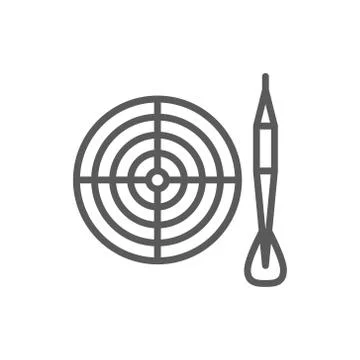 Darts line icon. Stock-Illustration