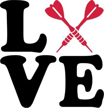 Darts Love Stock Illustration