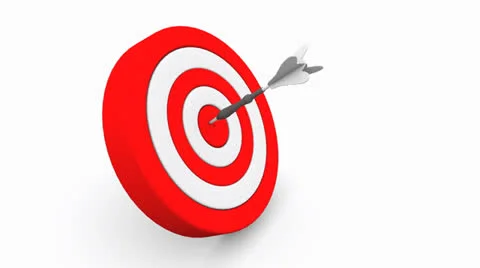 Darts on red target Видео 22507043