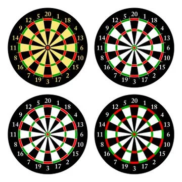 Darts. Set of targets for playing darts. Vector Stock Illustration