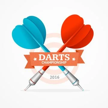 Darts Sign. Vector Stock Illustration