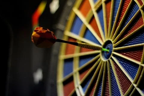 Darts table with arrow 01 Stock Photos
