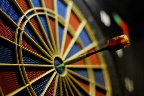 Darts table with arrow 02 Stock Photos