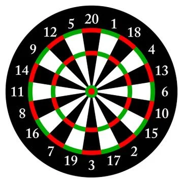 Darts. Target for darts. Isolated object. White background.Vector Stock-Illustration