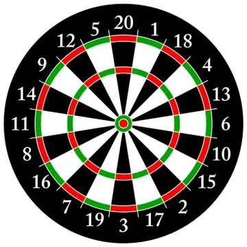 Darts. Target for darts. Isolated object. White background.Vector Stock Illustration