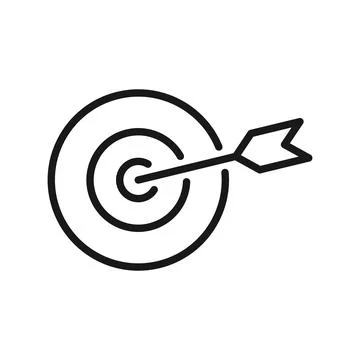 Darts target icon in flat style. Dartboard game vector illustration on isol.. Stock Illustration
