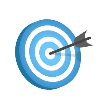 Darts target icon in flat style. Dartboard game vector illustration on isol.. Stock Illustration