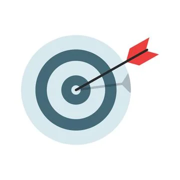 Darts target icon in flat style. Dartboard game vector illustration on isol.. Stock Illustration