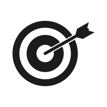Darts target icon in flat style. Dartboard game vector illustration on isol.. Stock Illustration