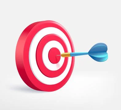 Darts with target illustration Stock Illustration