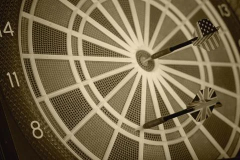 Darts at the target Stock Photos