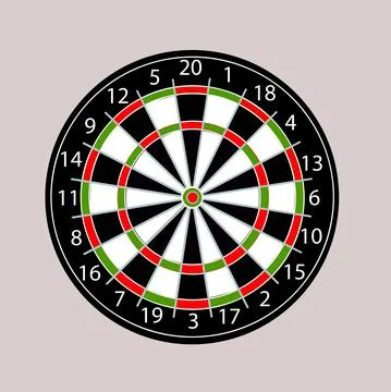 Darts vector on gray background Stock Illustration