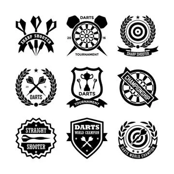 Darts Vector Icons Stock Illustration