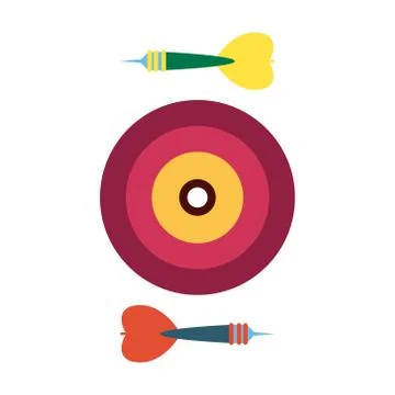 Darts on white background. Elements for Childrens Day. Stock Vector illustration Stock Illustration
