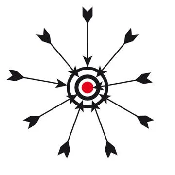 Darts on white background. Stock Illustration