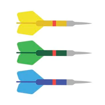 Darts on white background. Vector illustration in trendy flat style. EPS 10. Stock Illustration