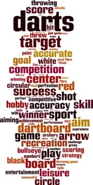 Darts word cloud Stock Illustration