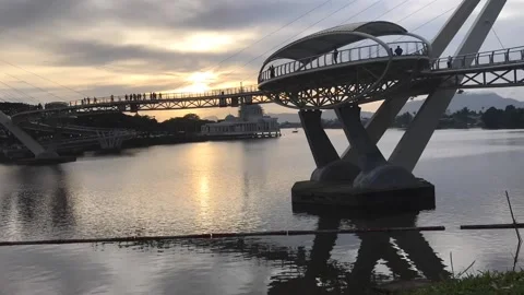 Darul Hana Bridge Stock Footage 104856824
