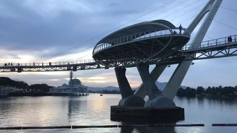 Darul Hana Bridge Stock Footage 104856856