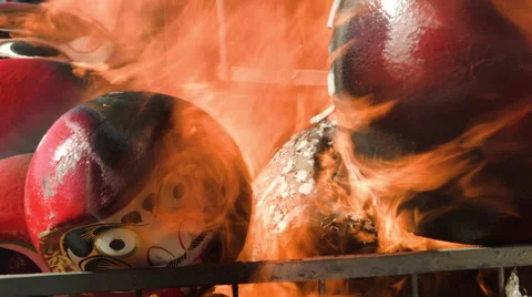 Daruma Curving Flame 스톡 동영상 54484032