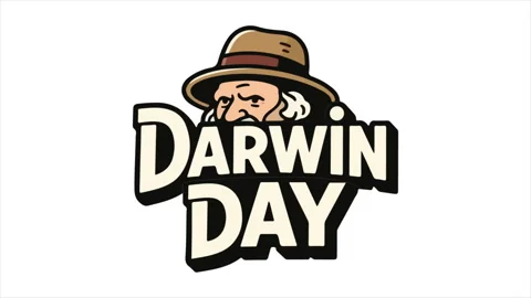 Darwin day typography Stock Footage 325220094