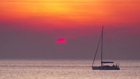Darwin Sunset 8 Catamaran Stock Footage 130766397