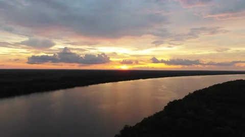 Darwin Sunset Drone Cloud Cover 스톡 동영상 151262280