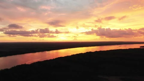 Darwin Sunset Drone Cloud Cover 스톡 동영상 151262287