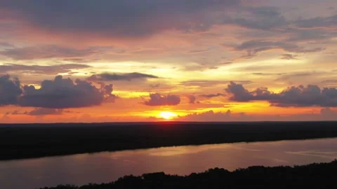 Darwin Sunset Drone Cloud Cover 스톡 동영상 151262295