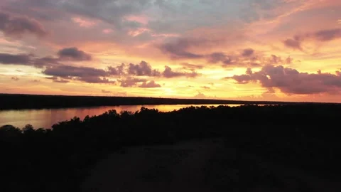 Darwin Sunset Drone Cloud Cover 스톡 동영상 151262348