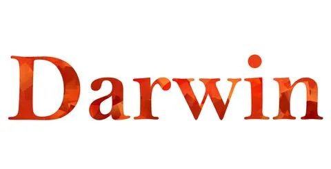 Darwin text image stock design in colorful style letters Stock Illustration