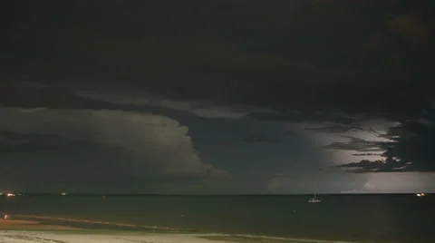 Darwin time lapse electrical storm pan Stock Footage 48830276