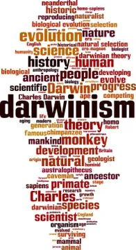 Darwinism word cloud Stock Illustration