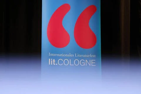  Das Logo der Lit.Cologne 2024 bei der Litcologne-Veranstaltung Kanadas Qu... Stock Photos