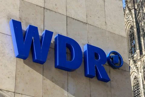 Das Logo des WDR Westdeutscher Rundfunk, der öffentlich rechtliche Rundfun.. Stock Photos