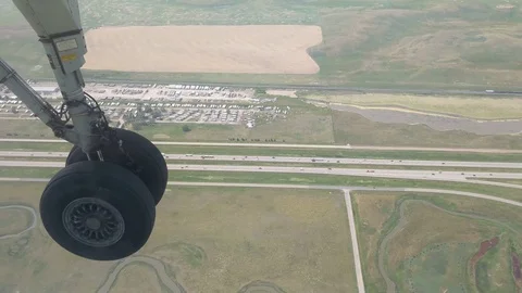 Dash 8 Airliner Wheels Down Approaching to Land Stock Footage 78602831