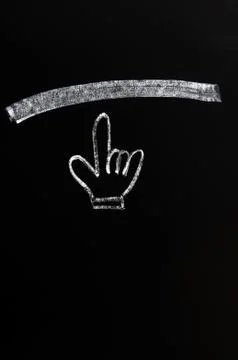 Dash and hand cursor Stock Photos