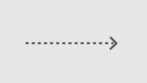 Dash Arrow moving quickly in Right Direction Arrow dotted line animation on.. Stock-Footage 336615644