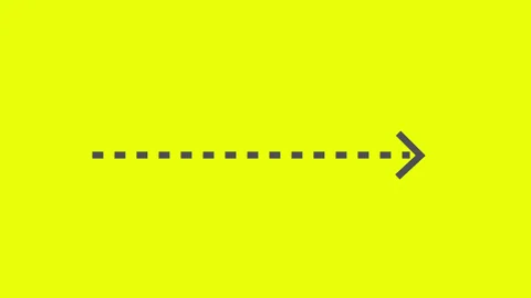 Dash Arrow moving quickly in Right Direction Arrow dotted line animation on.. Vídeo Stock 336615646