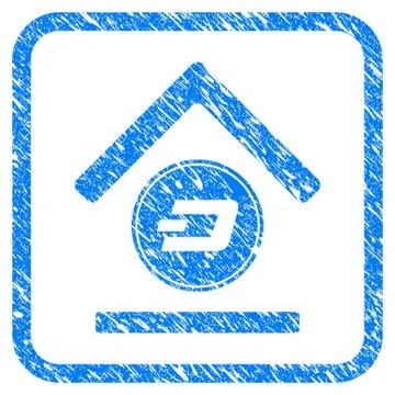 Dash Bank Framed Stamp Illustrazione stock