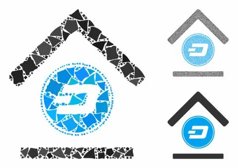 Dash bank Mosaic Icon of Bumpy Pieces Stock Illustration