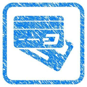 Dash Banking Cards Framed Stamp Illustrazione stock