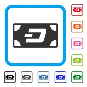 Dash Banknote Framed Icon Illustrazione stock