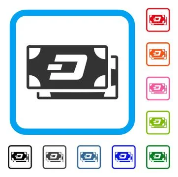 Dash Banknotes Framed Icon Illustrazione stock