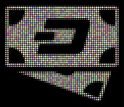 Dash Banknotes Halftone Mosaic of Circles Stock Illustration