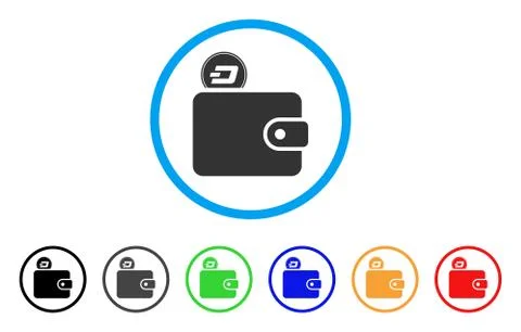 Dash Billfold Rounded Icon Stock Illustration